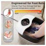 closewave Foot Spa Bath Massager with Heat, UV & Ozone Bubbles,Shiatsu Rollers Epsom Salt Temperature Control, Relieves Stress and Feet Pain - Home Pedicure Soaking Tub Gift for Women/Men, Mom/Dad