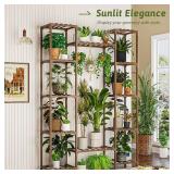 Plant Stand Indoor Outdoor 62.2  Tall Plant Shelf Large Tiered Flower Stands for Multiple Display Wood Hanging Planter Holder for Living Room Garden Balcony Patio Decor