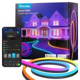 $140 Govee Outdoor Neon Rope Lights, 32.8ft RGBIC IP67 Waterproof Patio Decorations with 64 Scene Modes, Music Sync, Flexible LED Outdoor Lights, Neon Lights Work with Alexa, Google Assistant - Appear