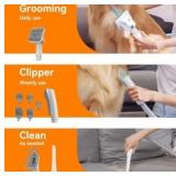 lvittyPet Pet Grooming Vacuum, Hair Trimmer for Dogs & Cats, 13000PA Suction, 5 Grooming Tools, Low Noise, 2.3L, for Shedding
