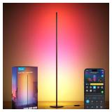 Govee RGBIC Floor Lamp Basic, LED Corner Lamp Compatible with SmartThings, Alexa, and Matter, Smart Modern Floor Lamp with Music Sync and 16 Million DIY Colors, Standing Lamp for Bedroom Living Room