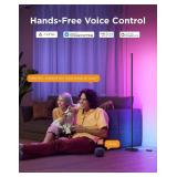 Govee RGBIC Floor Lamp Basic, LED Corner Lamp Compatible with SmartThings, Alexa, and Matter, Smart Modern Floor Lamp with Music Sync and 16 Million DIY Colors, Standing Lamp for Bedroom Living Room