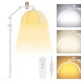 LIONVISON Lash Light for Eyelash Tech: Foldable Half Moon LED Lamp with Phone Holder for Eyelash Extension - Lash Artist Tech Tattoo, Esthetician