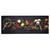 UpNUpCo Artistic Beautiful Anti Fatigue Kitchen Floor Mat - Unique Floor Mats - Pain Relief Padded Kitchen Mats - Floor Mats For In Front Of Sink - Memory Foam 47"X17.5"X10mm Spicy Spice