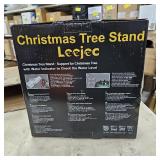 Leejec Christmas Tree Stand with Water Reservoir, Fast Clamped 10 Ft Real Tree with 5.5" Diameter, Water Level Indicator Equipped, No Assembly Required