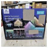 $323 APPECK Permanent Outdoor Lights Pro 200ft, 144W RGBCW Eaves Lights with 144 LED Lights, 80lm, Cuttable, 111 Scene Modes, IP67 Waterproof Lighting for Christmas Decoration, Work with Alexa, Black