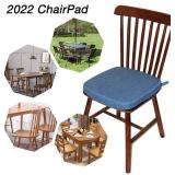 Dining Room Chair Cushion with Ties - 2 in Memory Foam Non Slip Kitchen Seat Pad and Cushion with Machine Washable Cover 15 X 15 X 2 Inches - (Blue,4)