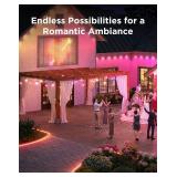 $190 Govee Smart Outdoor String Lights 2, 144ft Outdoor Lights with Dimmable Warm White LED Bulbs, 47 Scene Modes for Patio, Backyard, Balcony, IP65 Waterproof, Works with Alexa, App Control