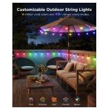 $190 Govee Smart Outdoor String Lights 2, 144ft Outdoor Lights with Dimmable Warm White LED Bulbs, 47 Scene Modes for Patio, Backyard, Balcony, IP65 Waterproof, Works with Alexa, App Control