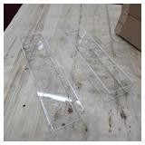 4 Pack 12" Clear Acrylic Flower Vase Rectangular Floral Centerpiece for Dining Table Modern Flower Arrangement for Home Decor or Weddings