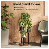 Bamworld Plant Tables Indoor Corner Plant Stand Tall Metal Wood Plant Shelf Outdoor Indoor Plant Table Rack 5 Tier Tier Plant Stand Garden Accessories for Living Room Balcony Patio