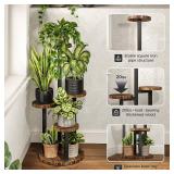 Bamworld Plant Tables Indoor Corner Plant Stand Tall Metal Wood Plant Shelf Outdoor Indoor Plant Table Rack 5 Tier Tier Plant Stand Garden Accessories for Living Room Balcony Patio