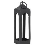 $150 CG Hunter Medium Black Lantern, Rustic Metal Decorative Lantern, 21" Tall
