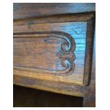 French Provincial Oak Armoire Cabinet