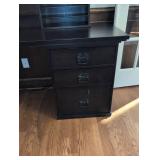 Pottery Barn Traditional Dark Wood Executive Desk with File Storage