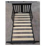 Black Toddler Bed Frame with Slats