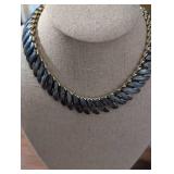 1960s Lisner Blue Thermoset Necklace and Earring Set