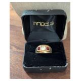 14K Gold Ruby and Diamond Ring