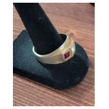 14K Gold Ruby and Diamond Ring
