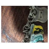 German Cities Shield Charm Bracelet