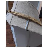 Gold Tone Omega Chain Necklace with Medallion