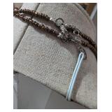 Handcrafted Earth Tone Beaded Necklace with Metal Accents