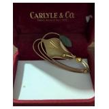 Carlyle & Co. Gold Tone Lily Brooch