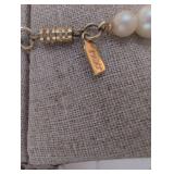 1928 White Pearl Necklace with Gold Clasp