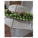 Multi-Strand Green Glass Bead Necklace