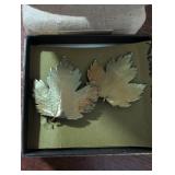 Metallic Maple Leaf Broach