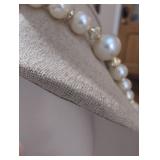 Pearl and Gold Accent Beaded Necklace