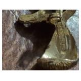 Gold Tone Squirrel Brooch Pin