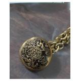 Decorative Military Coat of Arms Button with Chain