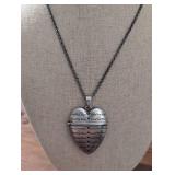 Love You More Heart Locket Necklace