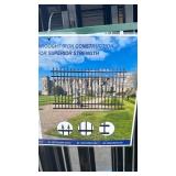 IRIF - 74 ft Wrought Iron Security Fence Panel Series w/ no posts - unused IRIF - 74 ft Wrought Iron Security Fence Panel Series w/ no posts - unused
