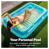 SLOOSH Inflatable Pool Lounger Float 70" x 46"