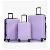 Travelhouse TH1065LP 3 Piece Hardside Luggage Set With Tsa Lock Spinner Wheels, Light Purple