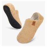 STQ Women House Slippers | Corduroy Slipper Socks Warm Cozy | Slip On Winter Shoes for Home Non-slip SIZE 7