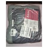 Anze Thermal Door Curtain with Visble Window Fit Door 74 x 80 Inch Magnetic Insulated Curtain Screen Size 78 x 82 Waterproof Thick Cotton Insulation Winter Cover Gray