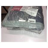 Anze Thermal Door Curtain with Visble Window Fit Door 74 x 80 Inch Magnetic Insulated Curtain Screen Size 78 x 82 Waterproof Thick Cotton Insulation Winter Cover Gray