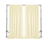 Sugargirl 10x10FT Light Yellow Backdrop Curtains Polyester Photo Backdrop Drapes Curtains 2 Panels with Rod Pockets for Party Birthday Wedding Photography Home Decoration