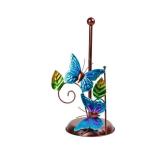Elegant Butterfly Iron Paper Towel Holder Sturdy Iron Butterfly Tissue Stand Portable Paper Rack For Various Home Use