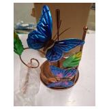 Elegant Butterfly Iron Paper Towel Holder Sturdy Iron Butterfly Tissue Stand Portable Paper Rack For Various Home Use