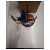 Elegant Butterfly Iron Paper Towel Holder Sturdy Iron Butterfly Tissue Stand Portable Paper Rack For Various Home Use