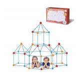 BZseed Fort Building Kit for Kids DIY Play Tent & STEM Construction Toys Ultimate Indoor/Outdoor Fort Building Activities for Boys & Girls Ages 4-15 Educational Creative Toy Birthday & Festival Gift