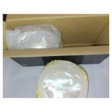 100PCS Pink Plastic Bowls - 12 oz Pink Gold Disposable Salad Bowls - Heavy Duty Disposable Soup Bowl - Fancy Plastic Ice Cream Bowl for Weddings Valentine