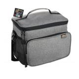 GORILLA GRIP Insulated Lunch Box Bag for Women Men,15L, Leakproof XL Reusable Soft Cooler Bags, Multiple Compartments, Mesh Pockets and Adjustable Strap, Food Tote Keeps Drinks Cold, 13x9, Light Gray
