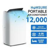 HUMSURE Portable Air Conditioners 12000 BTU Room Air Conditioning Portable for Room, 24H Timer, 5-in-1 Quiet AC Unit as Cooler Dehumidifier Fan, Remote Control Window Kit