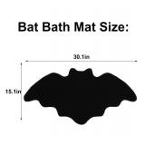 Bat Bath Mat Bathroom Rug for Spooky Decor,Gothic Witchy Mat for Bathroom,Horror Halloween Black Bats Mat for Kitchen