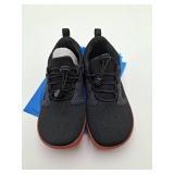 Black Mesh Athletic Shoes with Brown Sole